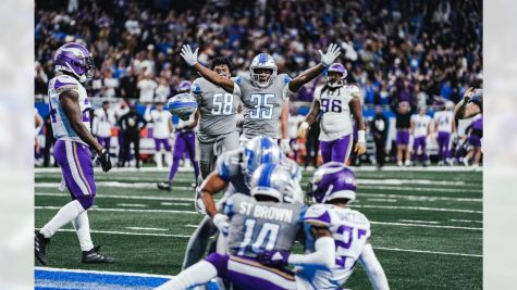 Detroit Lions photographer Jeff Nguyen captured the faces of Lions players when St. Brown caught the game winner.