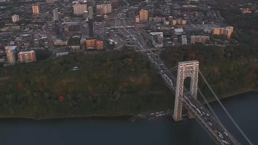 Traffic slowed near the George Washington Bridge after a deadly motorcycle crash on the Trans Manhattan Expressway